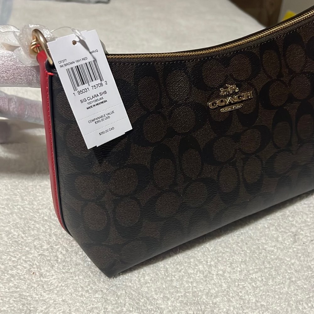 Brown/Red Coach Purse! Brand New!